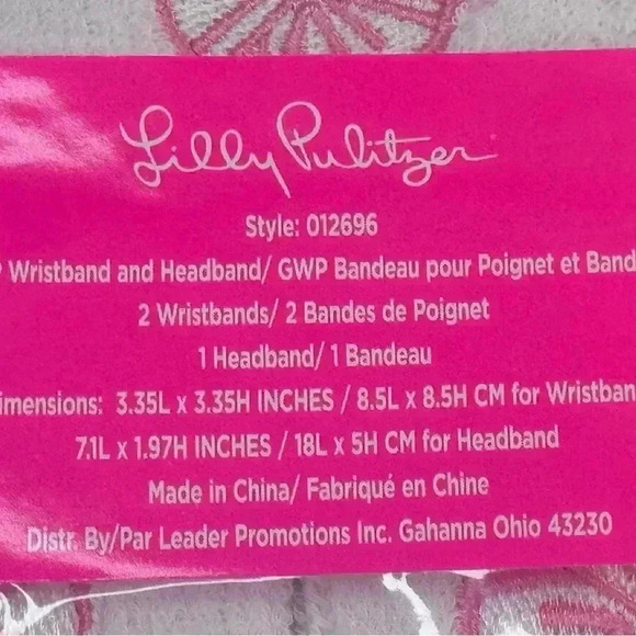 NWT! Lilly Pulitzer Wristband and Headband Set! - Picture 5 of 6